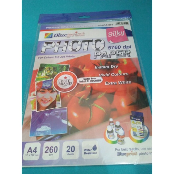 

silky kertas foto blueprint A4 260 gsm