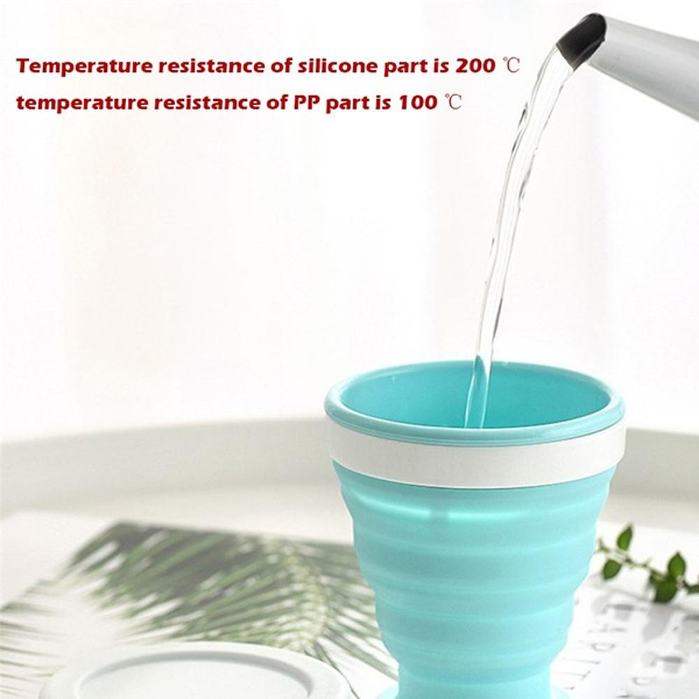 Wonder100/200/350ml Collapsible Silicone Cup Camping Telescopic Travel Supplies Mug Minum Lipat