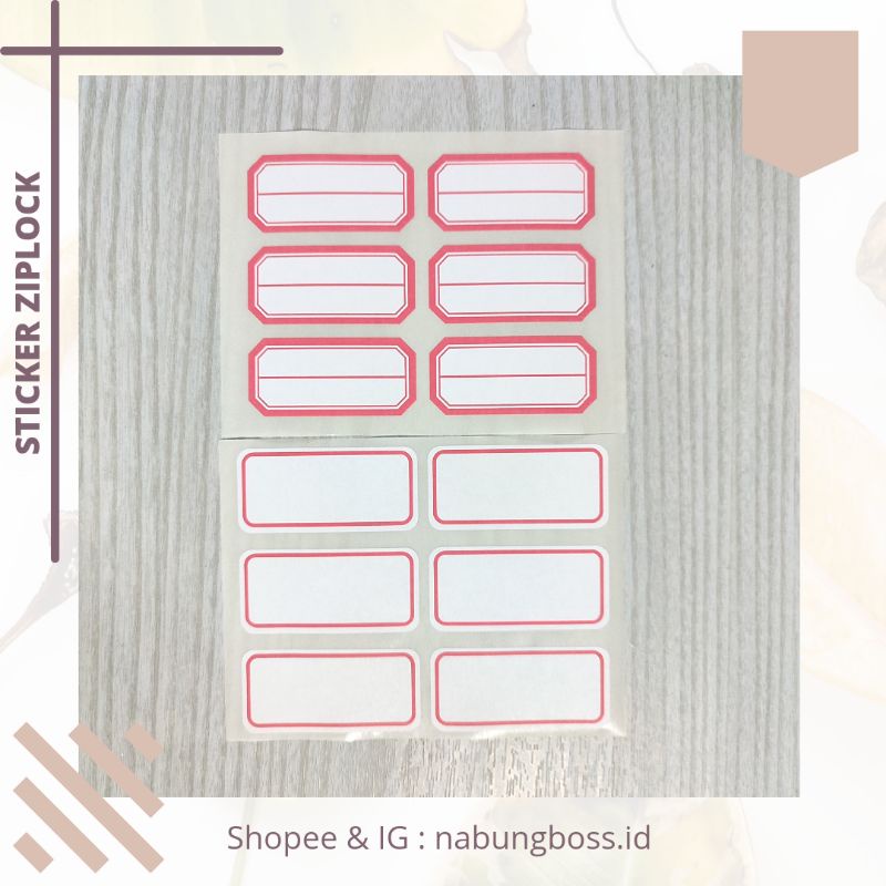 

Sticker label / Sticker ziplock / Sticker nama
