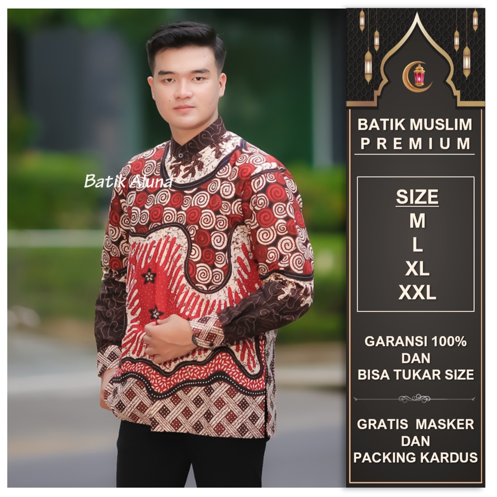 Baju Koko Pria Lengan Panjang Kemeja Koko Pria Lengan Panjang Kombinasi Batik Koko Dewasa Premium Terbaru 2022 Lengan Panjang