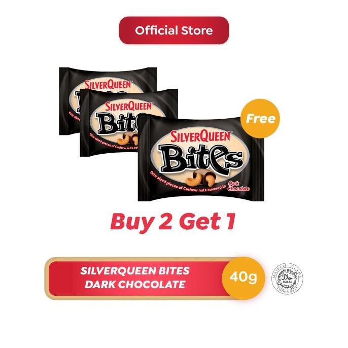 

Silverqueen Bites Dark 40 g Buy 2 Get 1