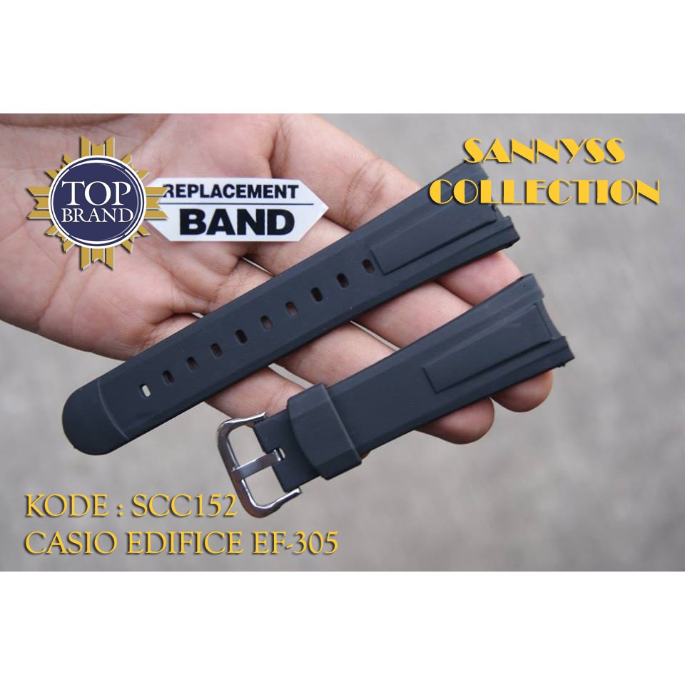 STRAP TALI JAM CASIO EDIFICE EF-305 - EF 305 - EF305 HITAM