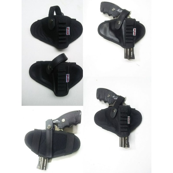 sarung senjata revolver Taurus kulit dan bahan
