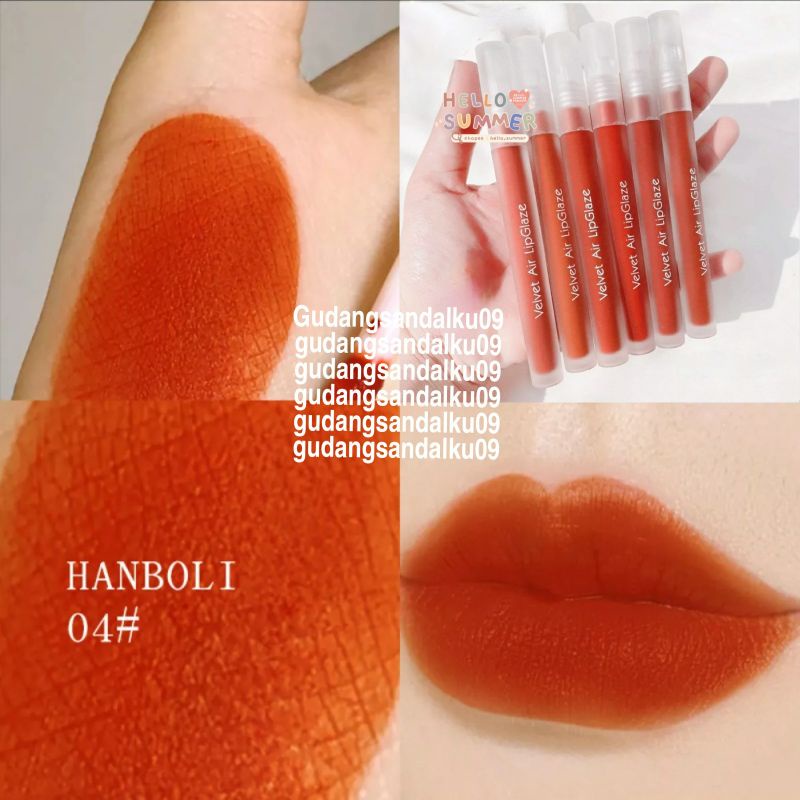 𝐌𝐀𝐓𝐓𝐄 𝐋𝐈𝐏𝐒𝐓𝐈𝐂𝐊 - Velvet AIR LIPGLAZE Lipstik Waterproof Soft Tahan Lama Hasil Akhir Matte