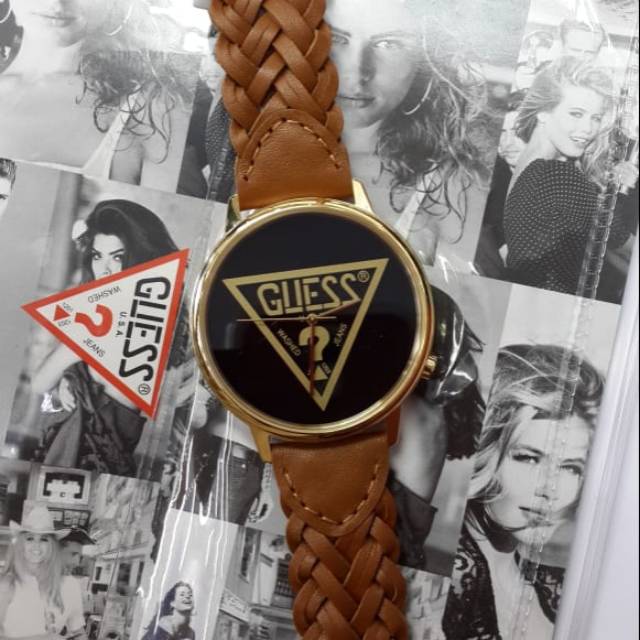 Jam Tangan Wanita Guess V1001M3 Leather Kulit Original Murah