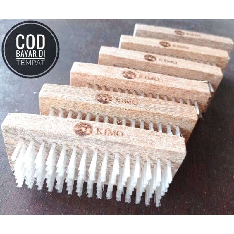 (12pcs)Kimo NGO Sikat Cuci Gagang Kayu Baju Keramik Original Kimo Murah 1box Washing Brush