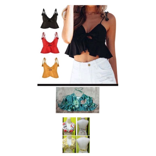 H&amp;M Baju pantai Sexy Atasan Wanita  Crop Top // Tanktop  Original Branded