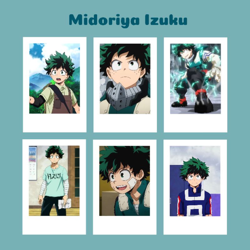 Polaroid Anime Boku no hero academia my hero academia bakugo katsuki midoriya izuku todoroki shoto k