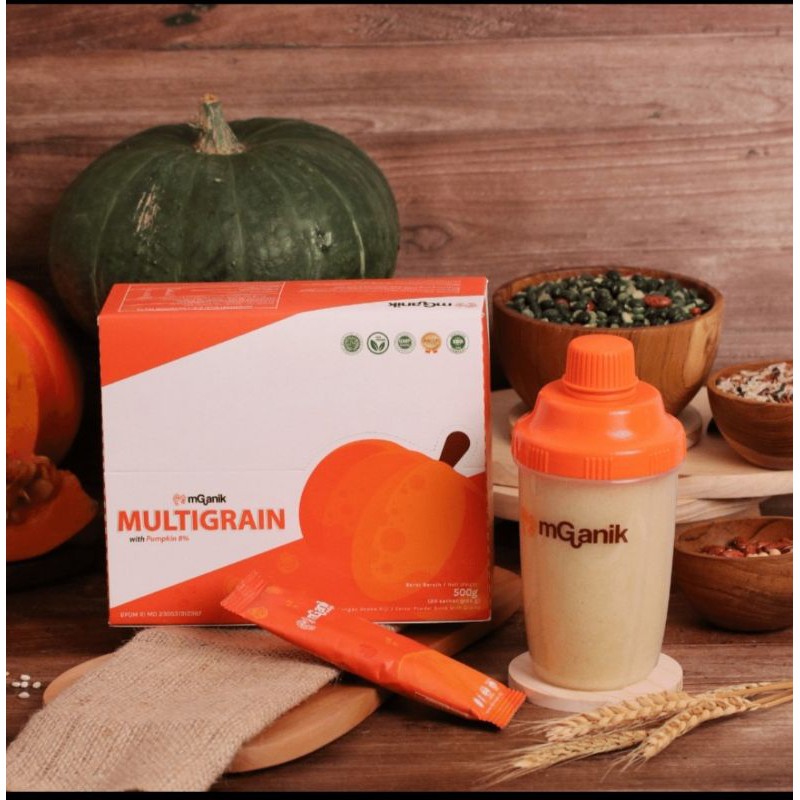 MGANIK MULTIGRAIN 500gr + BOTOL MINUM SHAKER 300ml