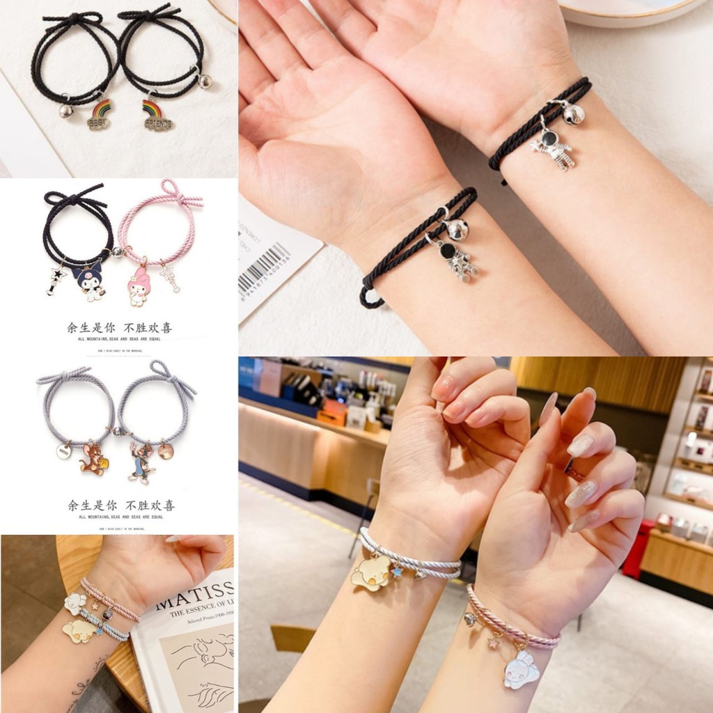 NunuLisaTan -Beli 1 dapat 2 Gelang tangan magnet couple / kado aniv / kado ultah / kado persahabatan