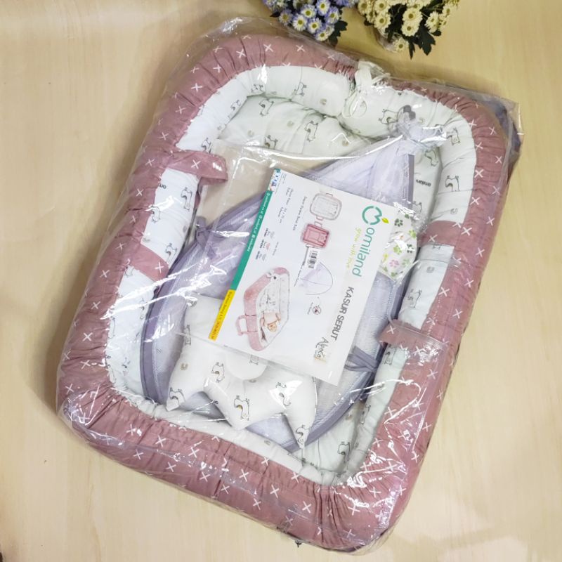 OMILAND Kasur Serut Bayi Bisa Dijinjing Set Bantal Murah Cantik