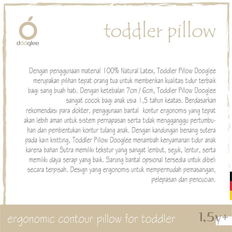 Dooglee Infant Pillow - Dooglee Toddler Pillow