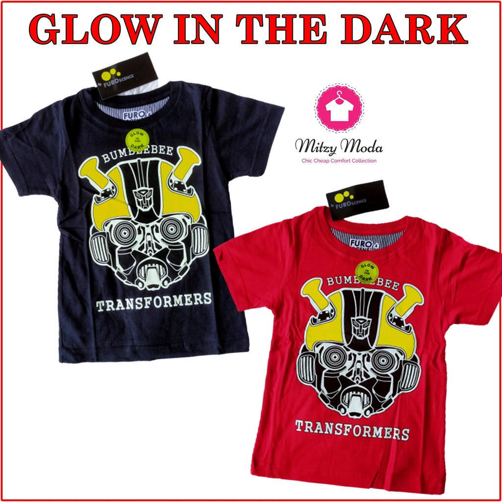 Kaos Anak Furo Glow In The Dark Karakter Transformer 3-9 Tahun | Kaos Anak Made in Thailand
