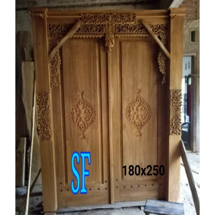 kusen pintu ukir kayu jati berkuwalitas halusan asli jepara