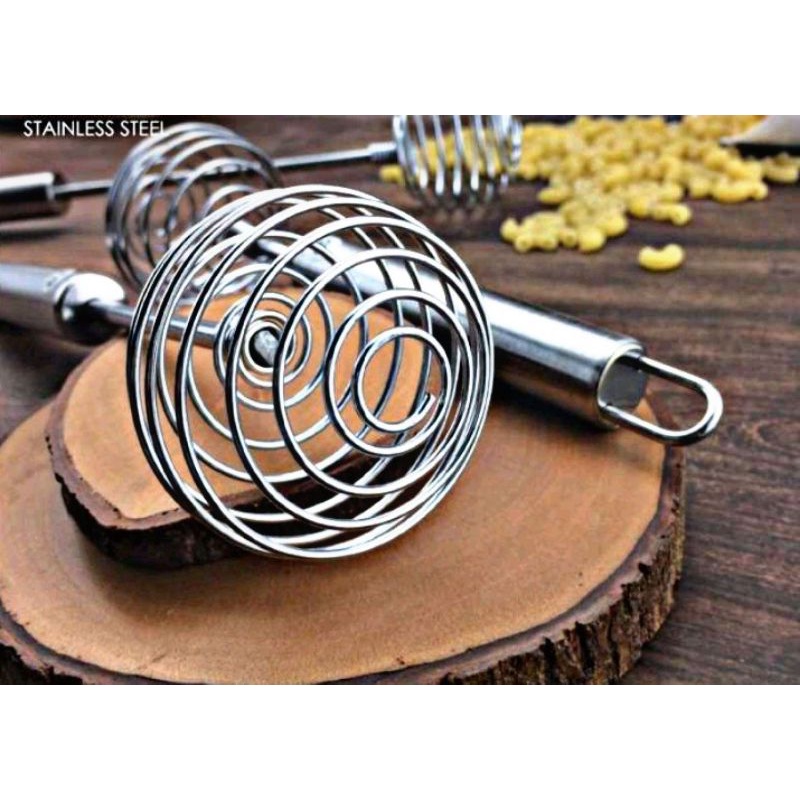 PENGOCOK TELUR SPIRAL KOCOKAN TELUR STAINLES SPIRAL WHISK