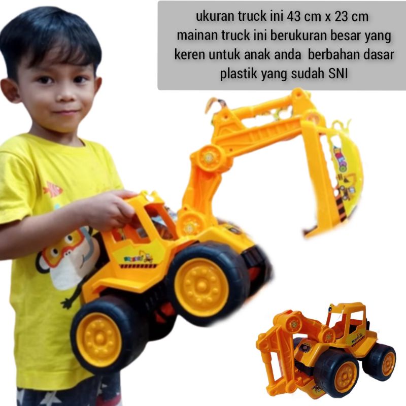mainan anak mobil mobilan kolbeko - mainan mobil Beko besar - mainan excavator besar