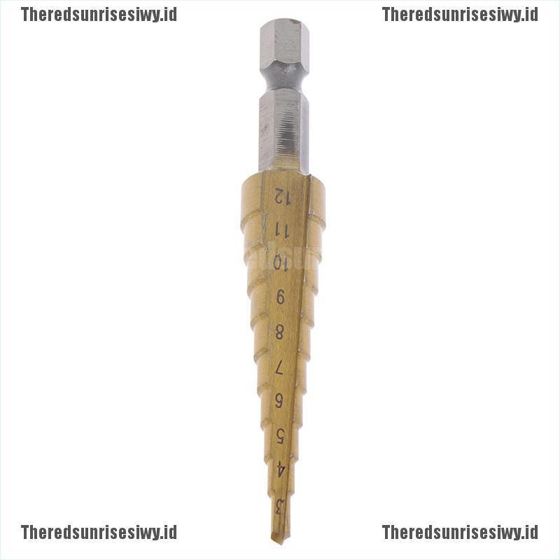 XZ 3-12mm Coated Stepped Drill Bits Hex Handle Drill Bit Metal Drilling Power Tool CC