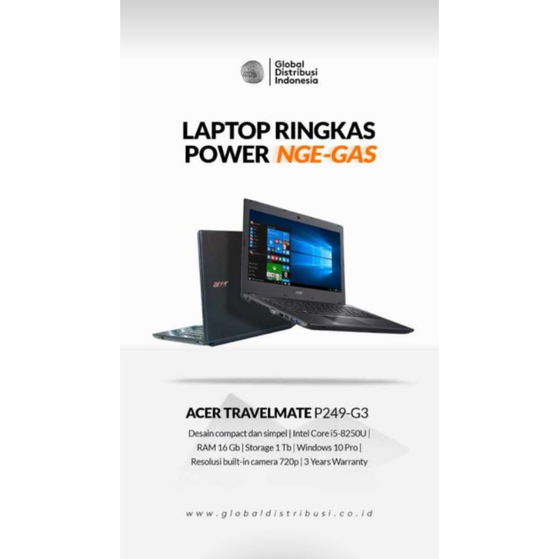 notebook Acer P249-G3 terbaru