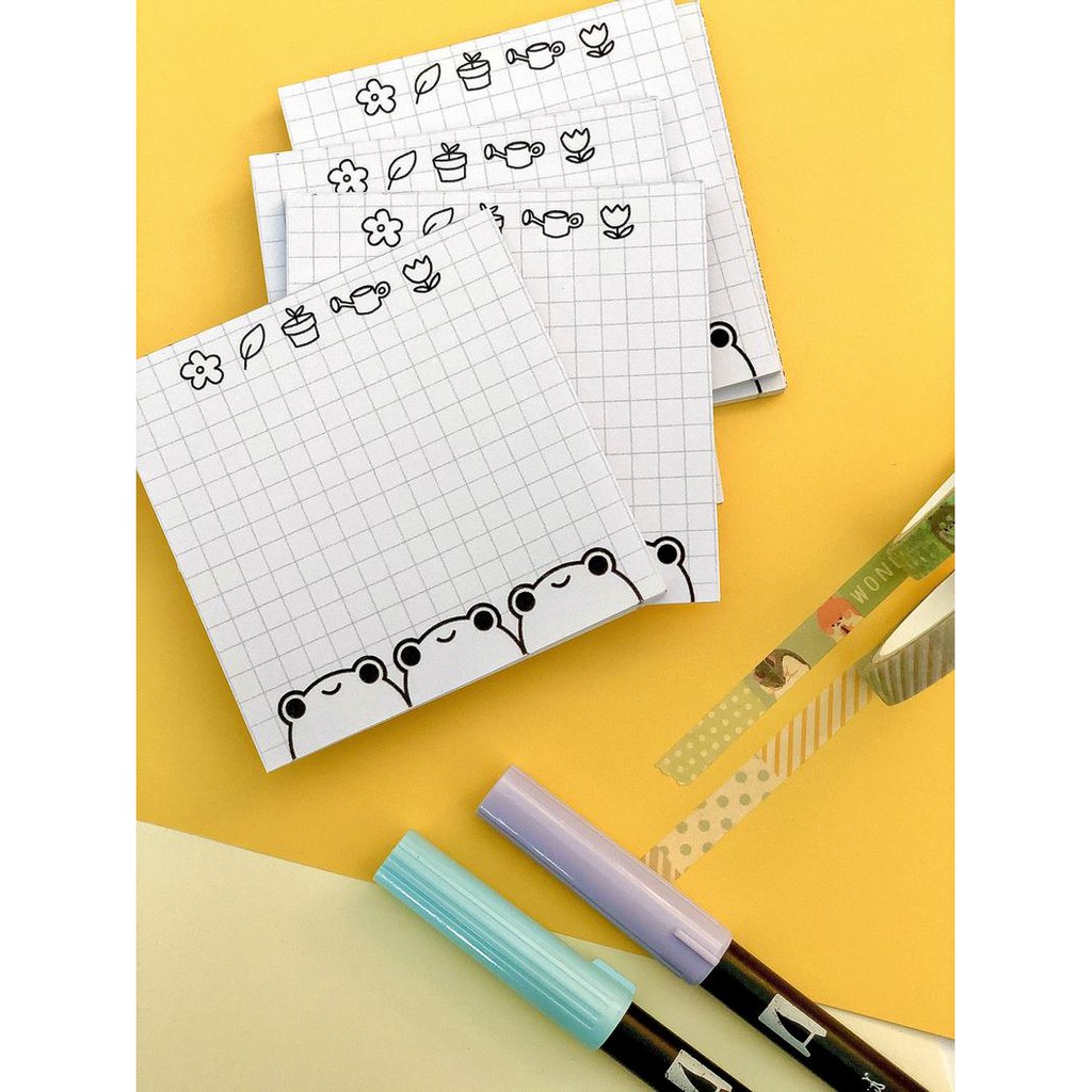 

Kawaii Stationary Memo pads, Frog Memo pad, Notepads