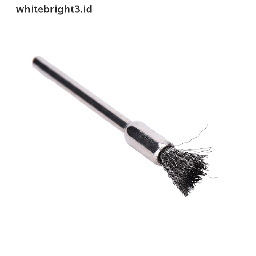 {whitebright3.id} New 10pc Mini Wire Brush Brushes Cup Wheel for Grinder or Drill 3x5mm ,