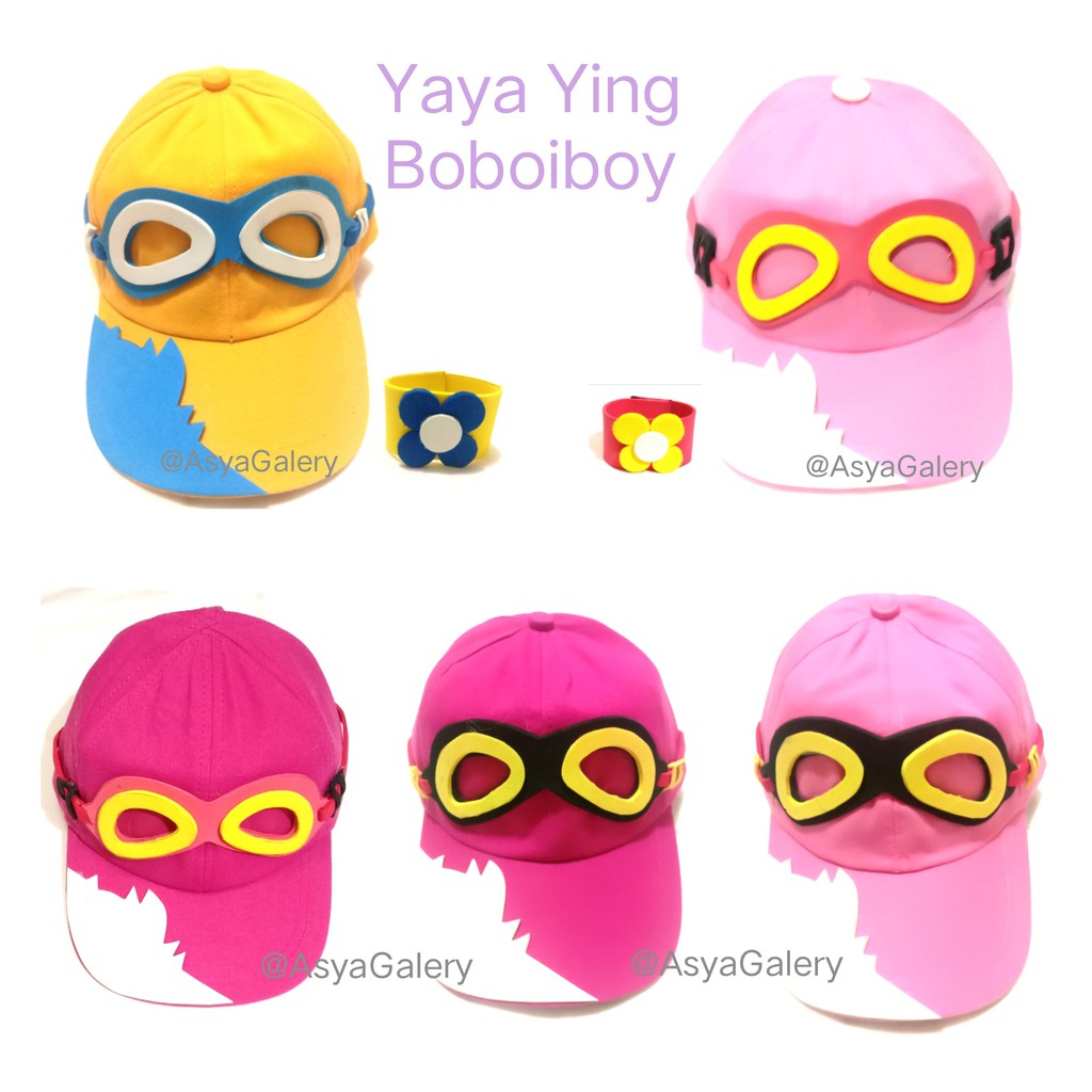TOPI ANAK BOBOIBOY KARAKTER YAYA/ TOPI YAYA BOBOIBOY/TOPI YAYA BOBOBOY/TOPI YING BOBOIBOY