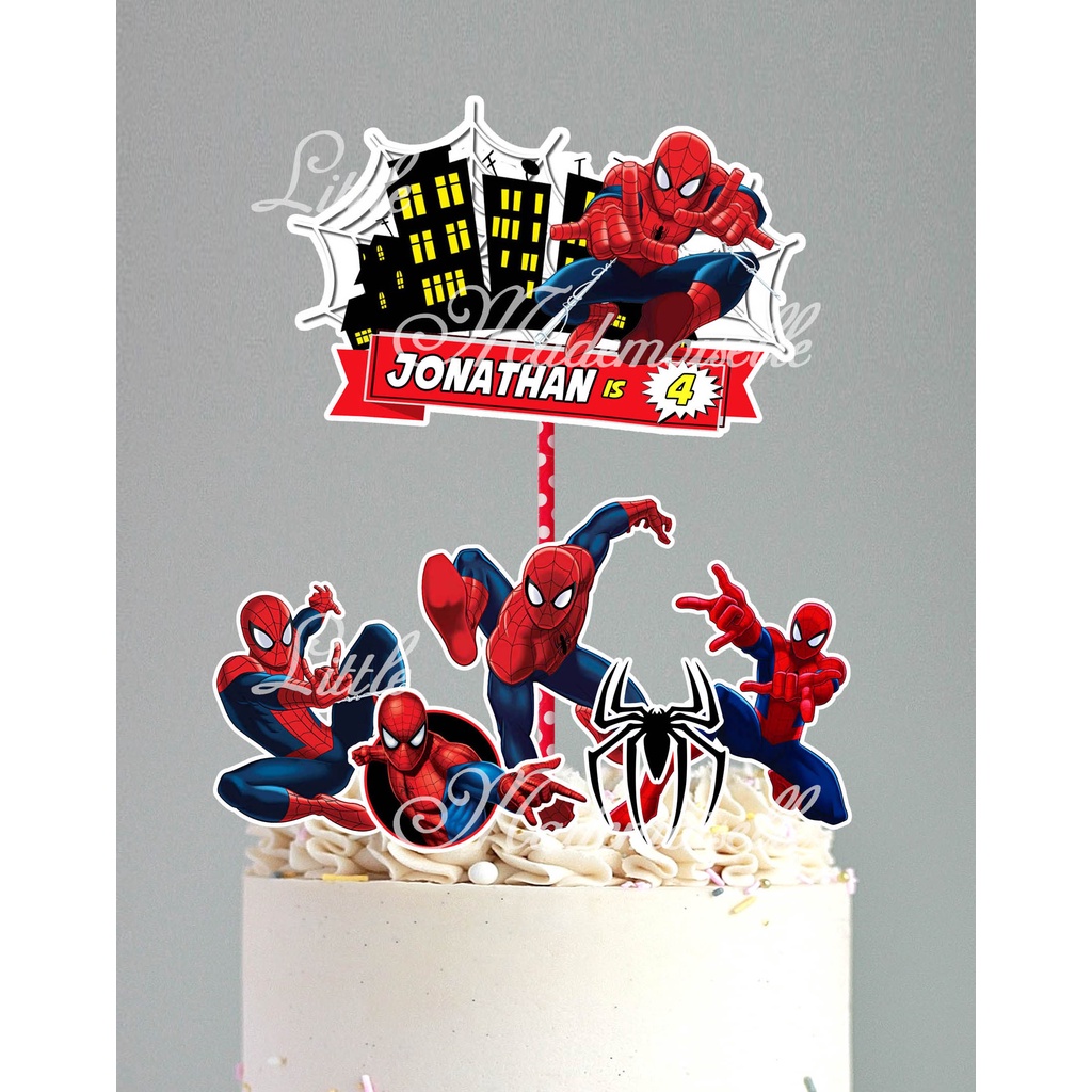 Topper kue ulang tahun Cake Spiderman
