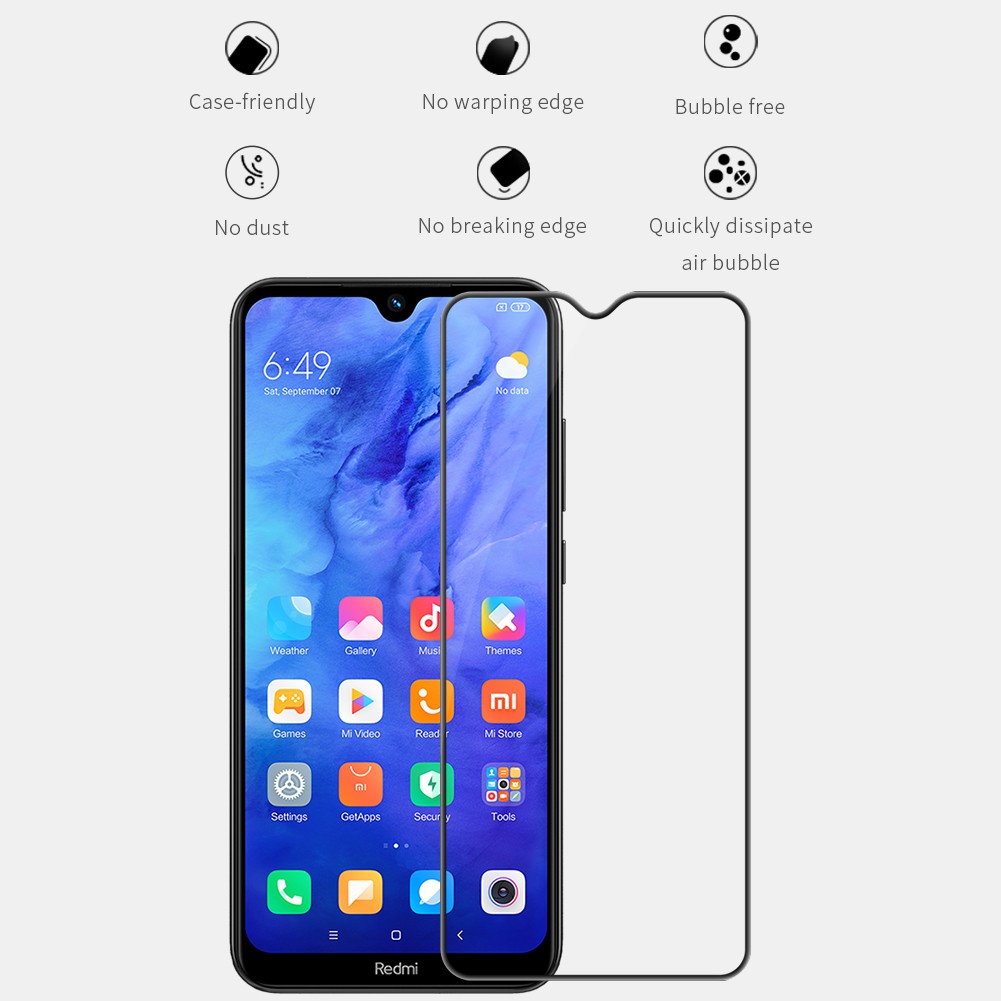 Tempered Glass XIAOMI Redmi Note 8T Full Cover NILLKIN XD CP+ Max