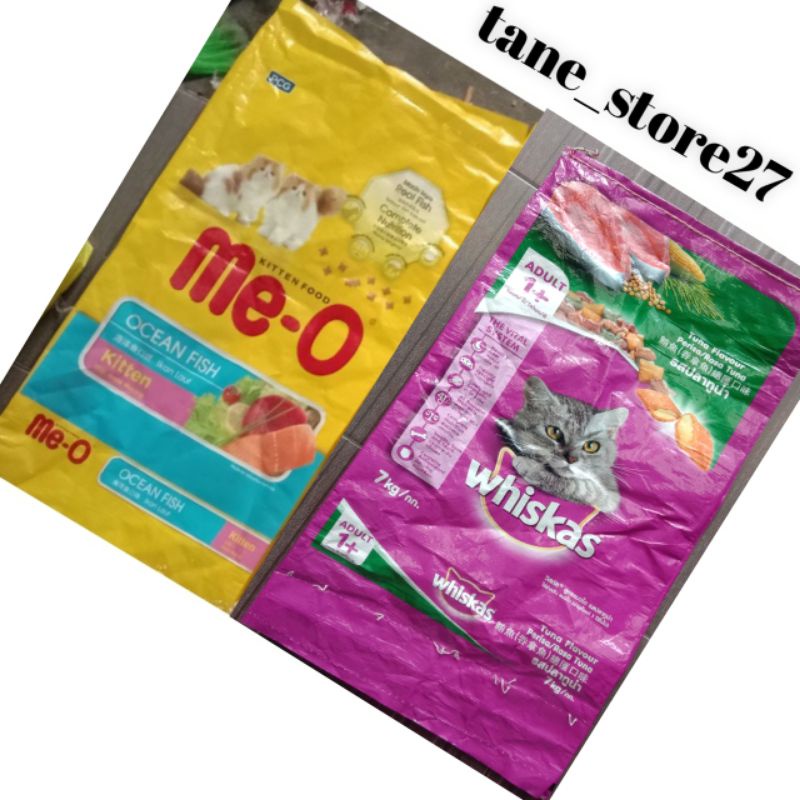 karung bekas pakan kucing 7 kg