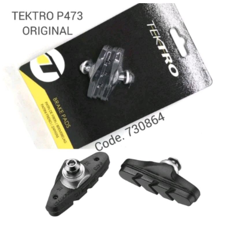 ORIGINAL Brakepad TEKTRO P473 . Brake pads Shoe pad shoes kampas sepatu rem Sepeda Road Bike. code. 730864