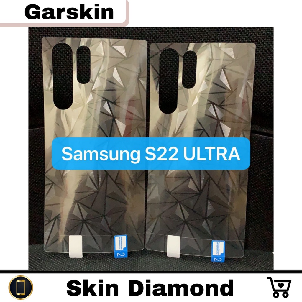 Skin Diamond SAMSUNG S22 ULTRA Anti Gores Belakang Garskin Design Skin Back Diamond 3D