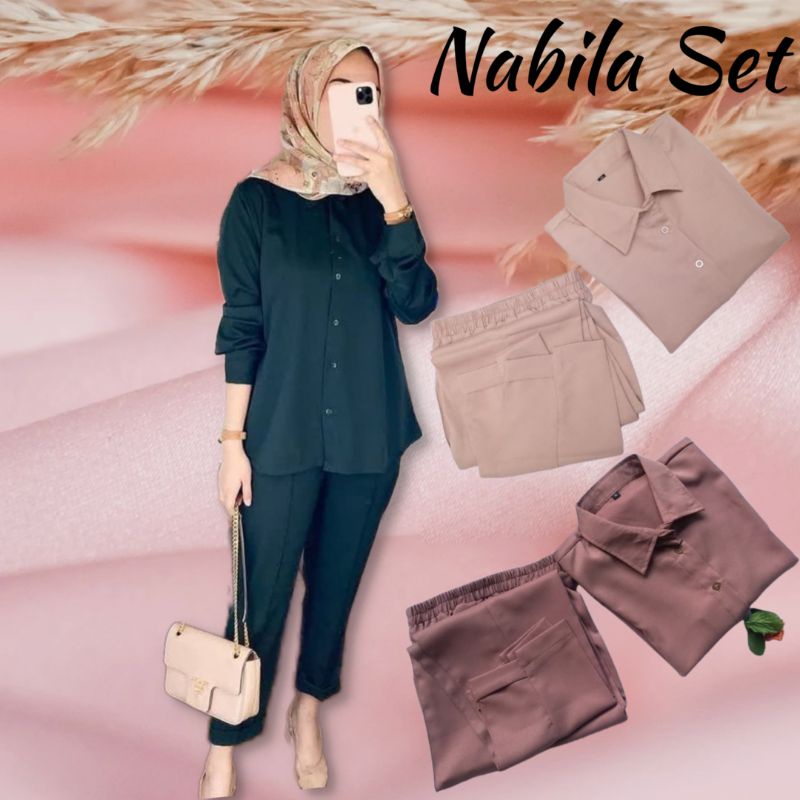 Riri Set Setelan Wanita Kerja Formal One Set Daily Set Kemeja Baju Celana Fashion Wanita Kekinian