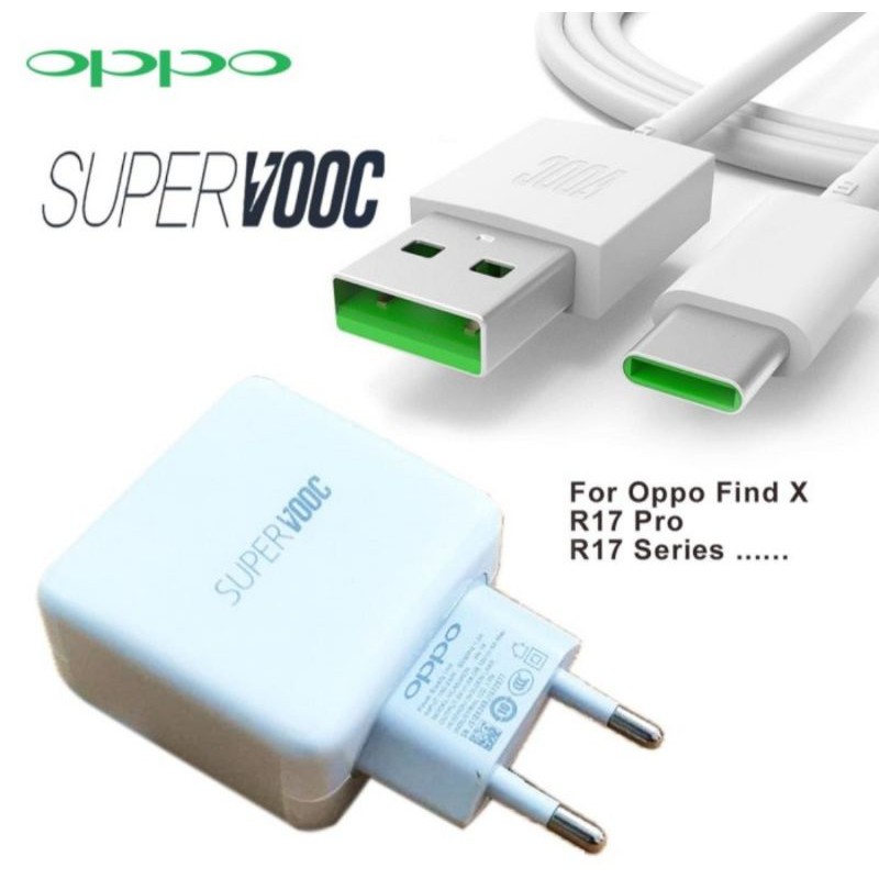 TRAVEL CHARGER TC CASAN SUPER VOOC TYPE C OPPO R17 FIND X CHARGER