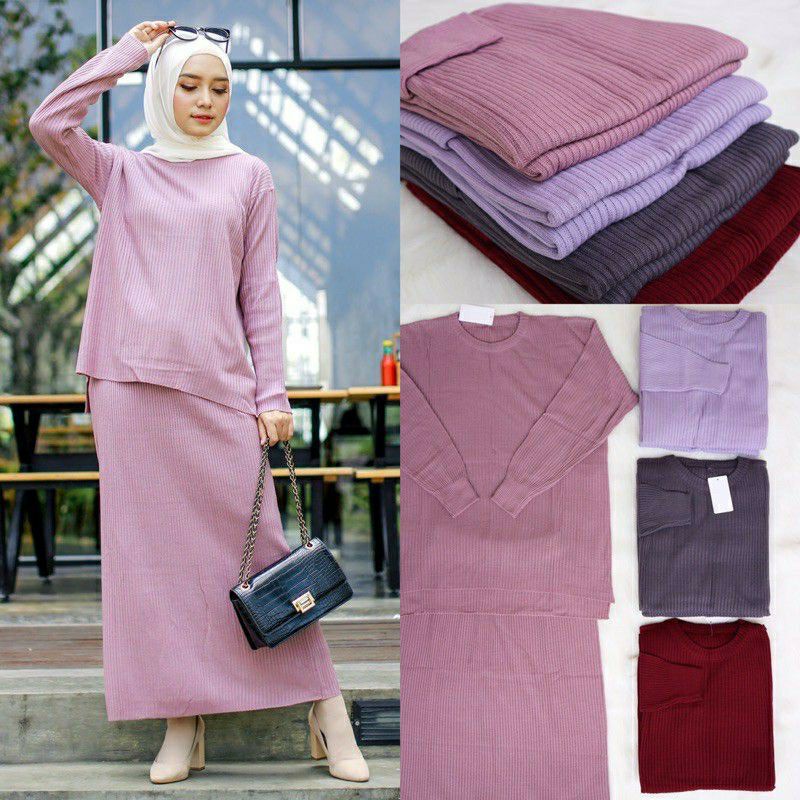 bisa  COD!!Rok Rajut span Panjang Premium/ROK Kerja wanita murah/ROK WANITA MUSLIM