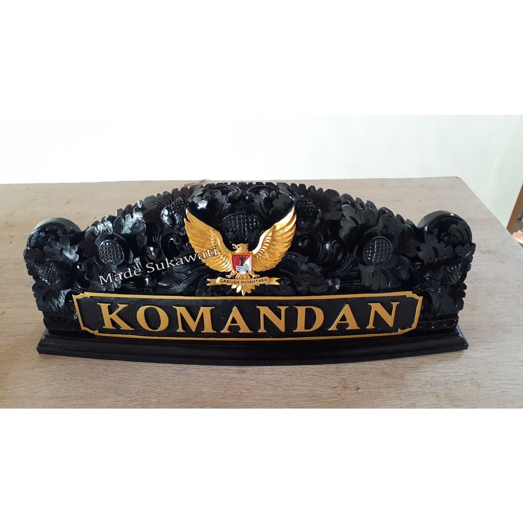 Papan nama LOGO CUSTOM name plate ukiran bali isi logo lambang kualitas ukiran Premium