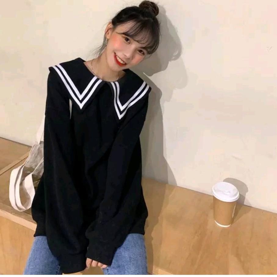 ∂ TERBARU PULMA TOP SWEATER OBLONG CREWNECK KERAH JAPAN  .!