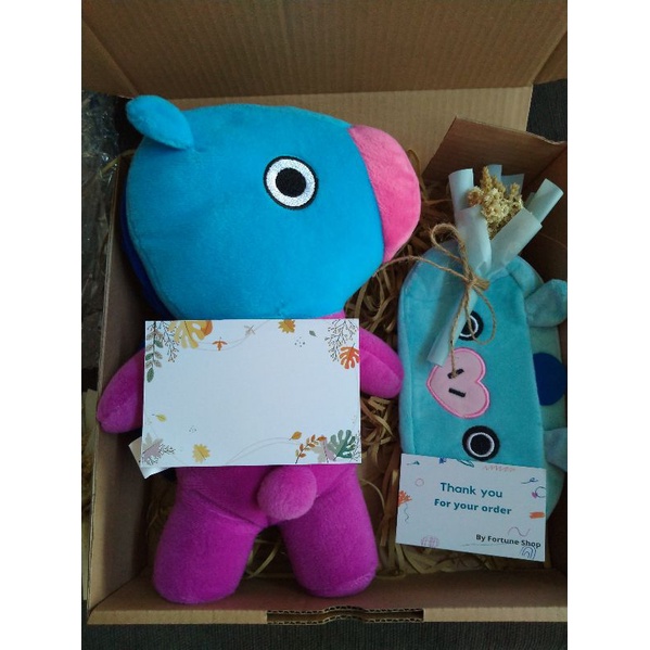 

Hampers ulang tahun tahun / boneka mang