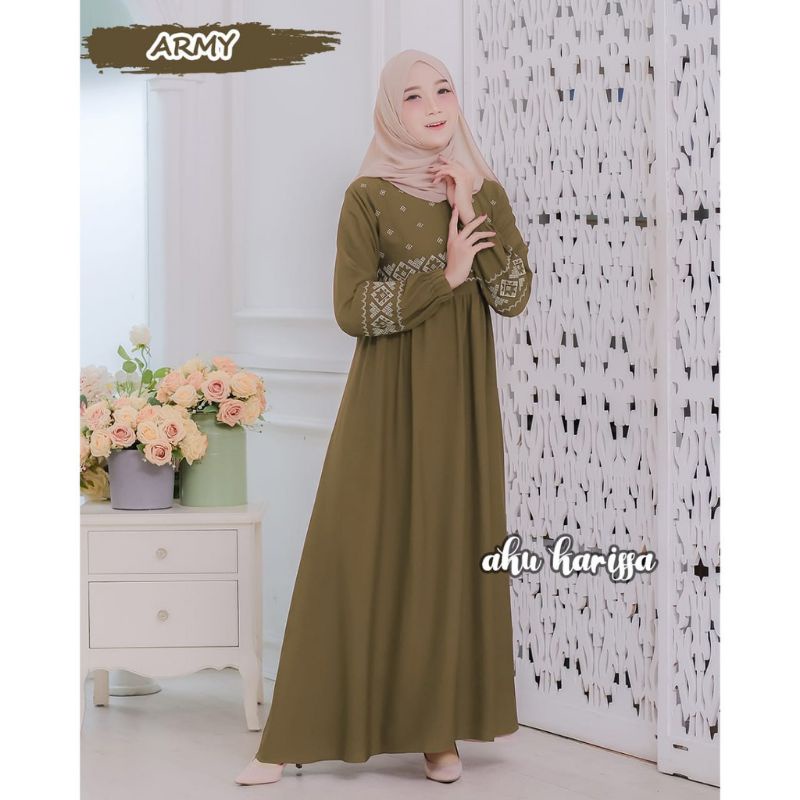 GAMIS AHU HARISSA MAXY BORDIR ASLI MEWAH DAN ELEGAN