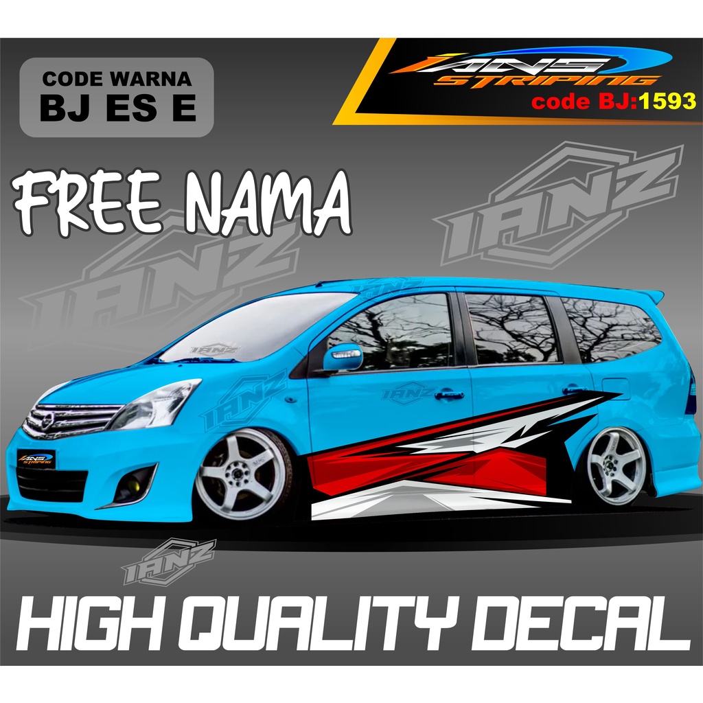 STICKER MOBIL GRAND LIVINA MOTIF KEREN / STIKER MOBIL TERIOS XPANDER NEW DESAIN / VARIASI STIKER MOBIL AVANZA XENIA