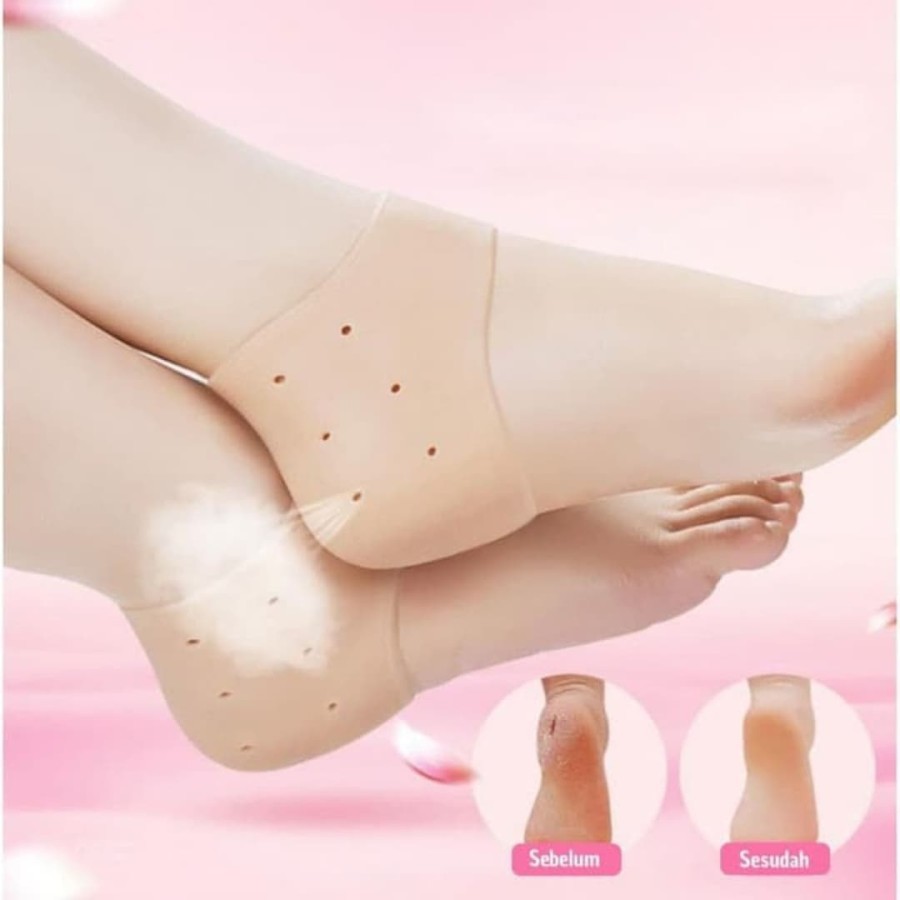 SILICONE SILIKON GEL PAD PELINDUNG TUMIT KAKI ANTI LECET NYERI DAN PECAH PECAH SEPASANG