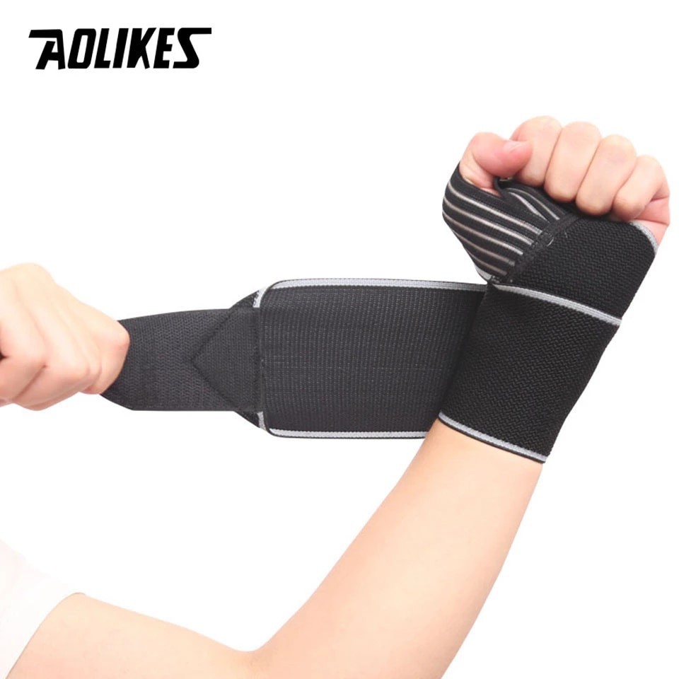 AOLIKES 1540 Wrist Wrap w Hook / Wrist Support / Wristband - Deker Pelindung Pergelangan Tangan