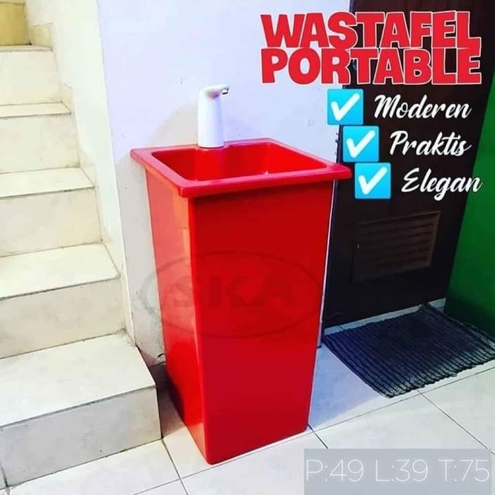 wastafel portebel,wastafel warna merah,wastafel warna hijau,wastafel warna putih paling murah