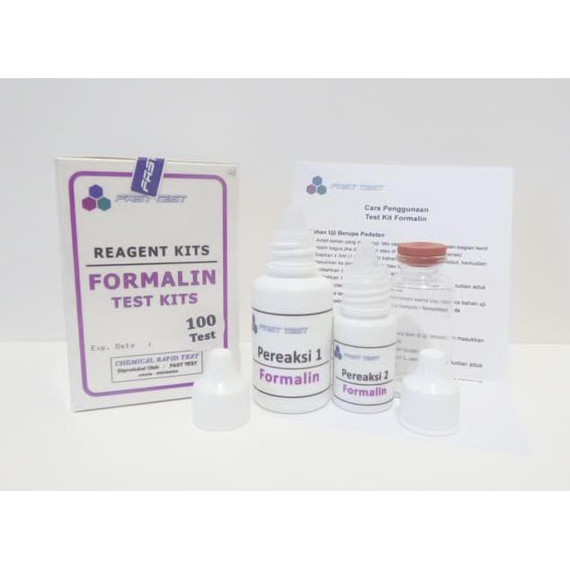 Jual Formaldehyde (Formalin) Test Kit 100 Test, Alat Uji Formalin Terbaru