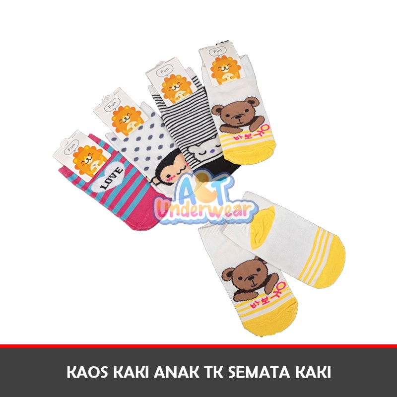 AT354-Kaos Kaki TK Semata Kaki/Kaos kaki anak TK/Kaos kaki pendek