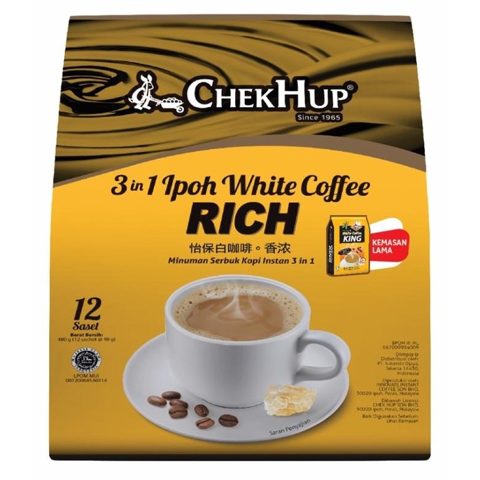 

Chek Hup 3 in 1 Ipoh White Coffee King 40gr x 15 BPOM RI