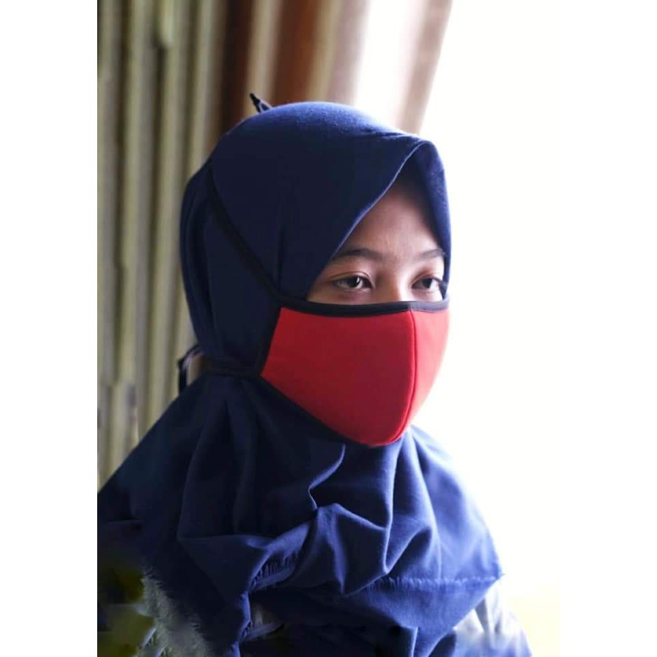 MASKER TALI MUSLIMAH / MASKET TALI HIJAB ( DAPAT DICUCI &amp; DIPAKAI BERULANG KALI )