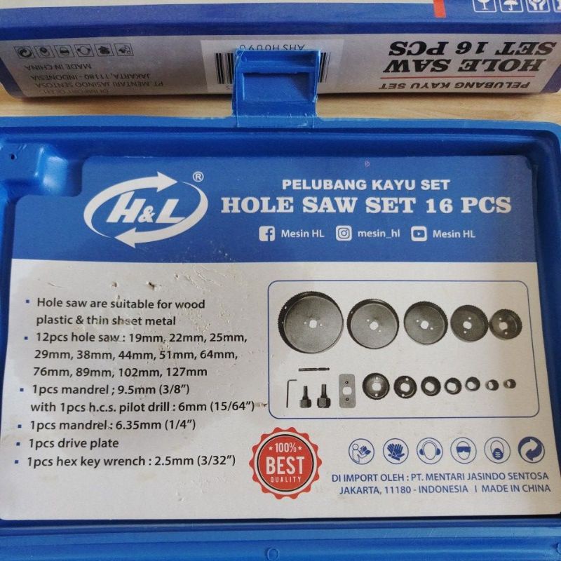 hole Saw set 16pcs H&amp;L