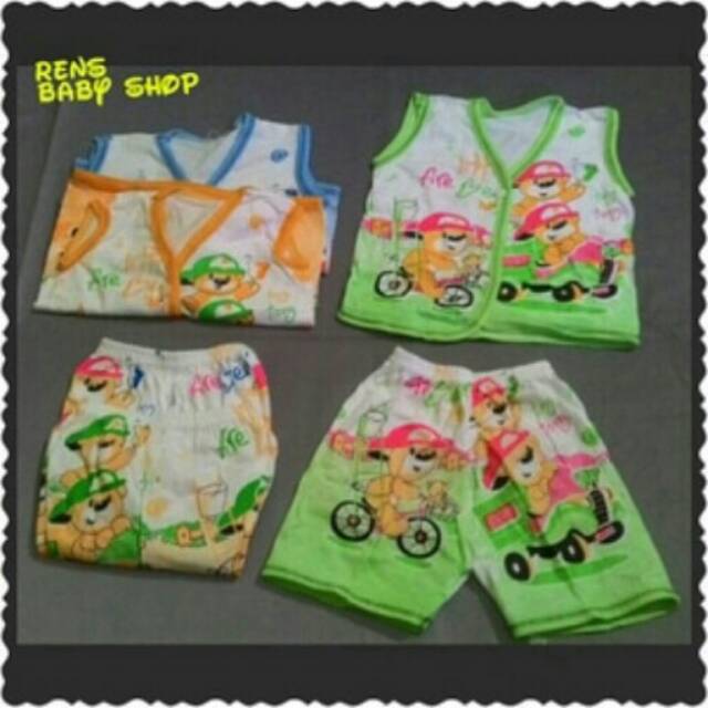 SETELAN NEWBORN SINGLET baju celana anak bayi baru lahir kancing