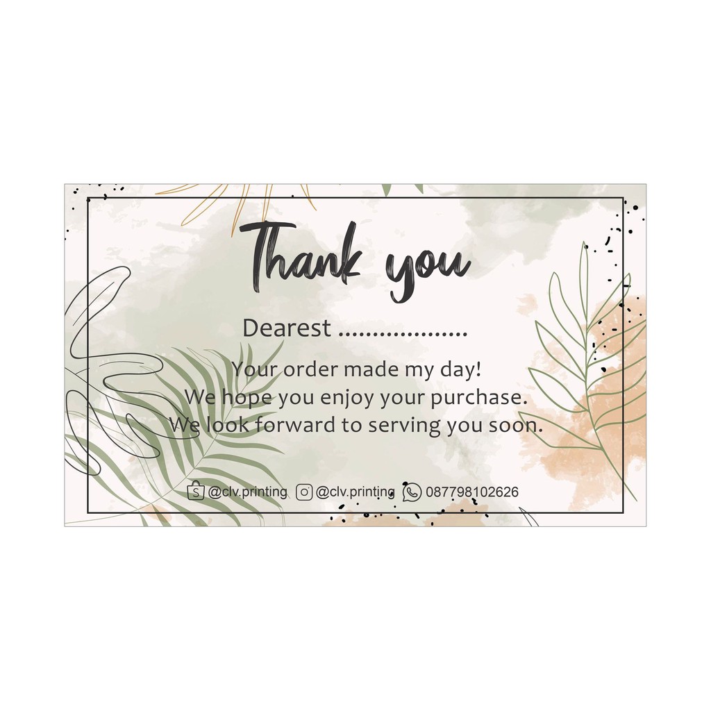 

Thank You Card Type 8