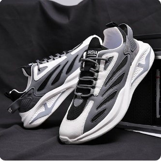 Sepatu Laki Laki Dewasa Running Sport Jogging Spatu Pria Karet Lentur Putih Hitam Kanvas Import Prem