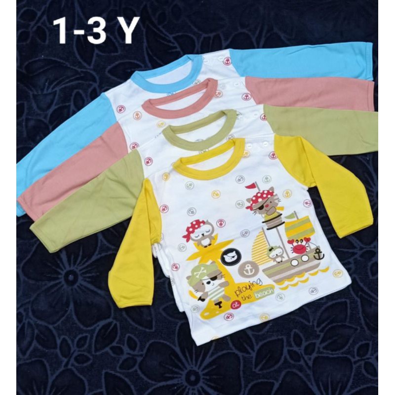 Baju Bayi Balita Katun TEBAL 1-3 thn Lengan Pendek Panjang Kualitas SNI